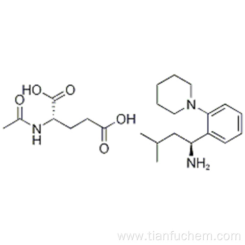 L-Glutamic acid, N-acetyl-, compd. with (αS)-α-(2-methylpropyl)-2-(1-piperidinyl)benzenemethanamine (1:1) CAS 219921-94-5